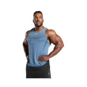 Gymshark Shadow Seamless Stringer Slim Fit Faded Blue
