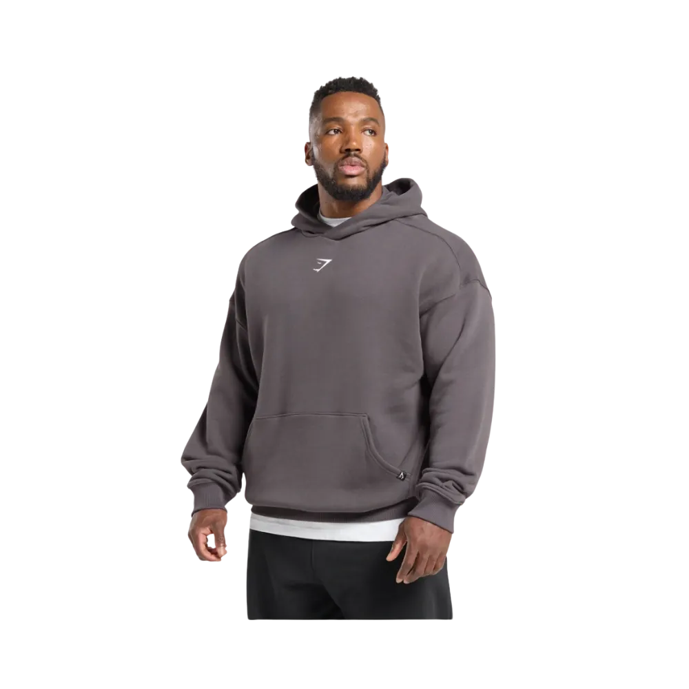 Gymshark Strength Department Animal Oversized Hoodie Greyed Purple