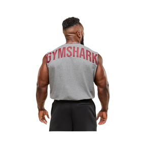 Gymshark Power Cut Off Tank Oversized Fit Charcoal Core Marl