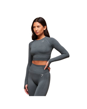 Gymshark Vital Crop Top Strong Grey Marl