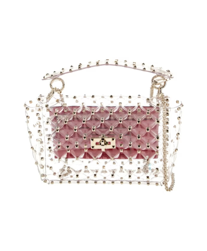 Iconic Transparent Red Clutch Bag