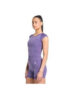Gymshark Vital Scoop Neck Top Functional Purple Marl