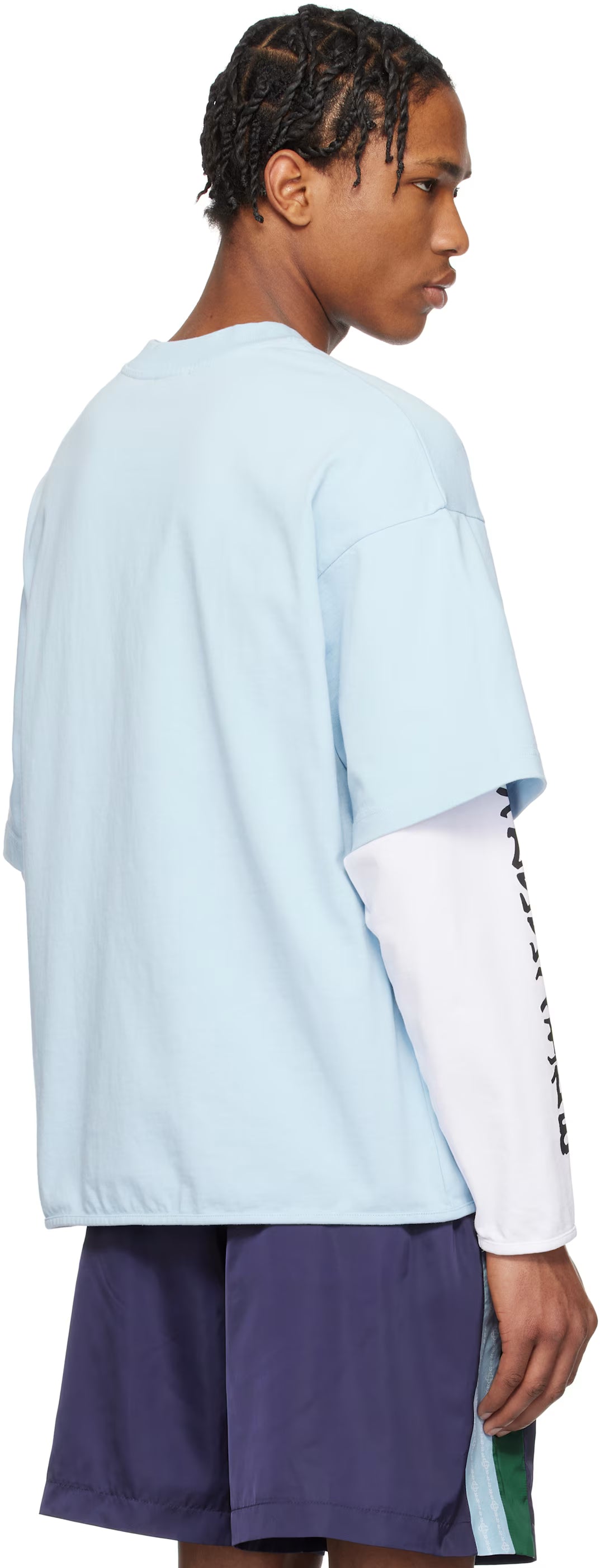 Blue 'Casa Way' Skate Double Layer T-shirt