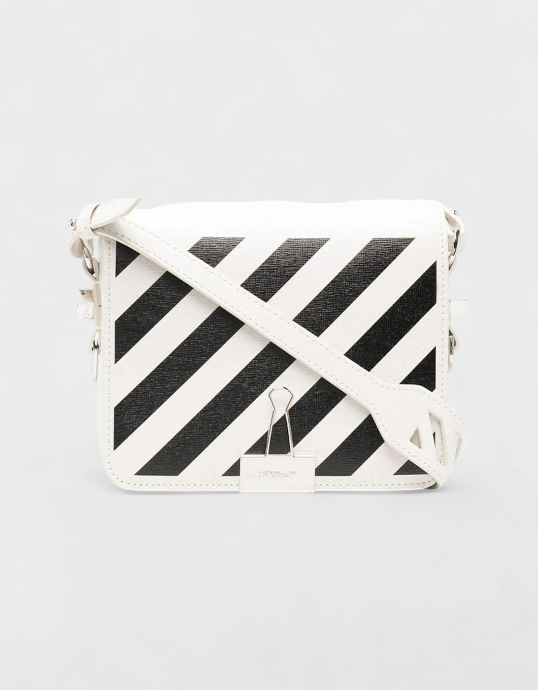 OFF-WHITE Off-white diag logo shoulder bag white black