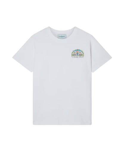 Casablanca Black Cotton Men T-Shirt with Tennis Club Print