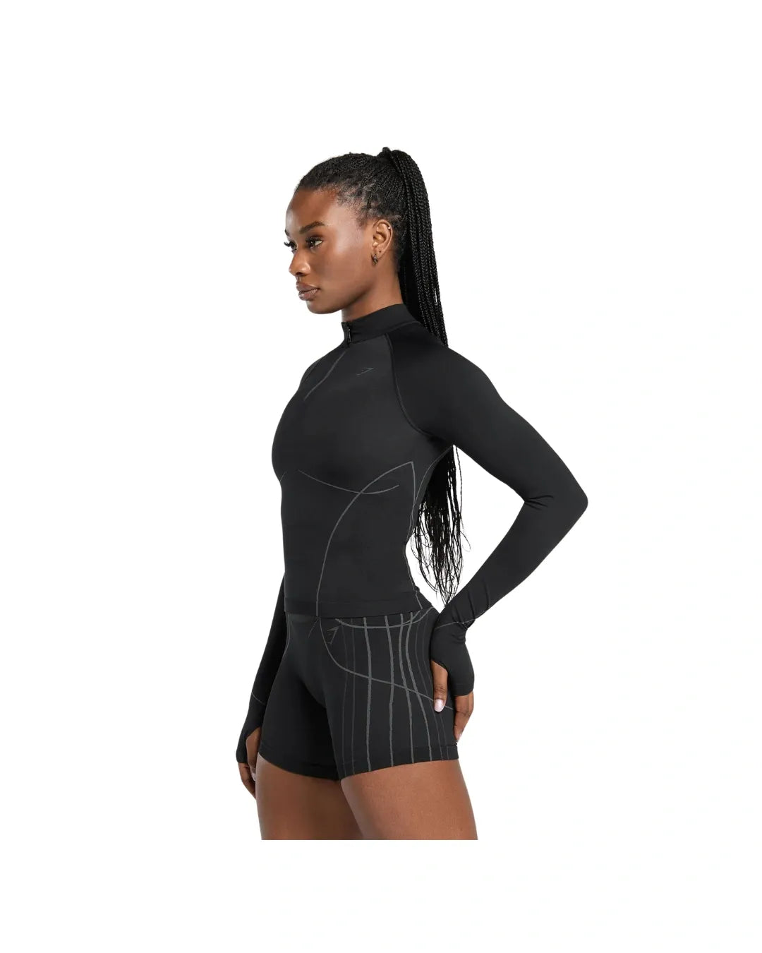 Gymshark Apex Seamless 1/4 Zip Pullover Graphite Grey