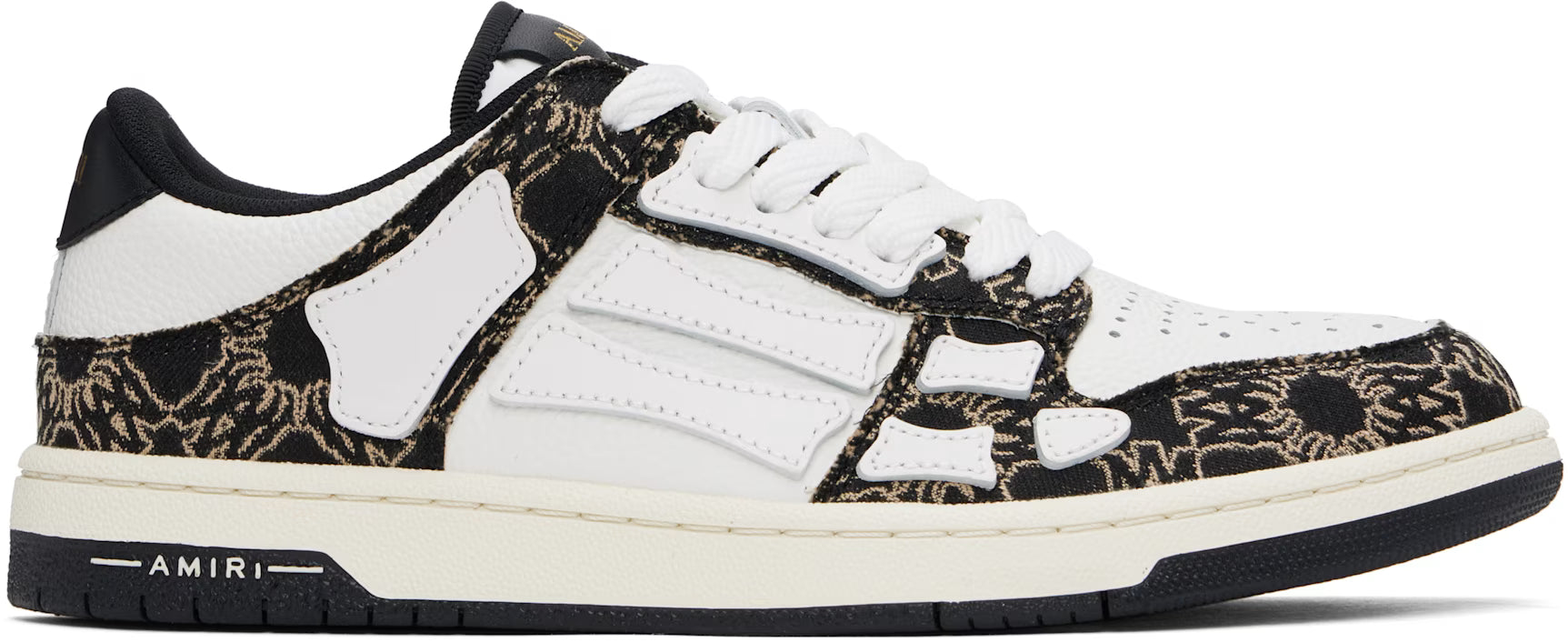 AMIRI Black & White MA Quad Skel Top Low Sneakers