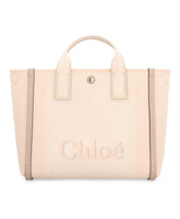 Canvas Tote Bag with Leather Details