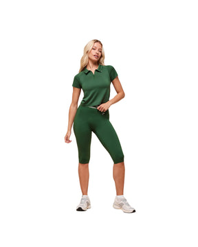 Gymshark Retro Seamless Midi Polo Classic Green