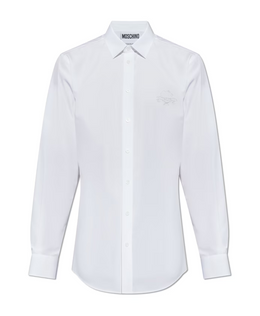 Moschino Cotton shirt with embroidered logo