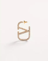 Vlogo Signature Earrings In Metal And Swarovski Crystals