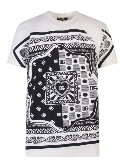 Dolce & Gabbana Cotton T-shirt with bandana print