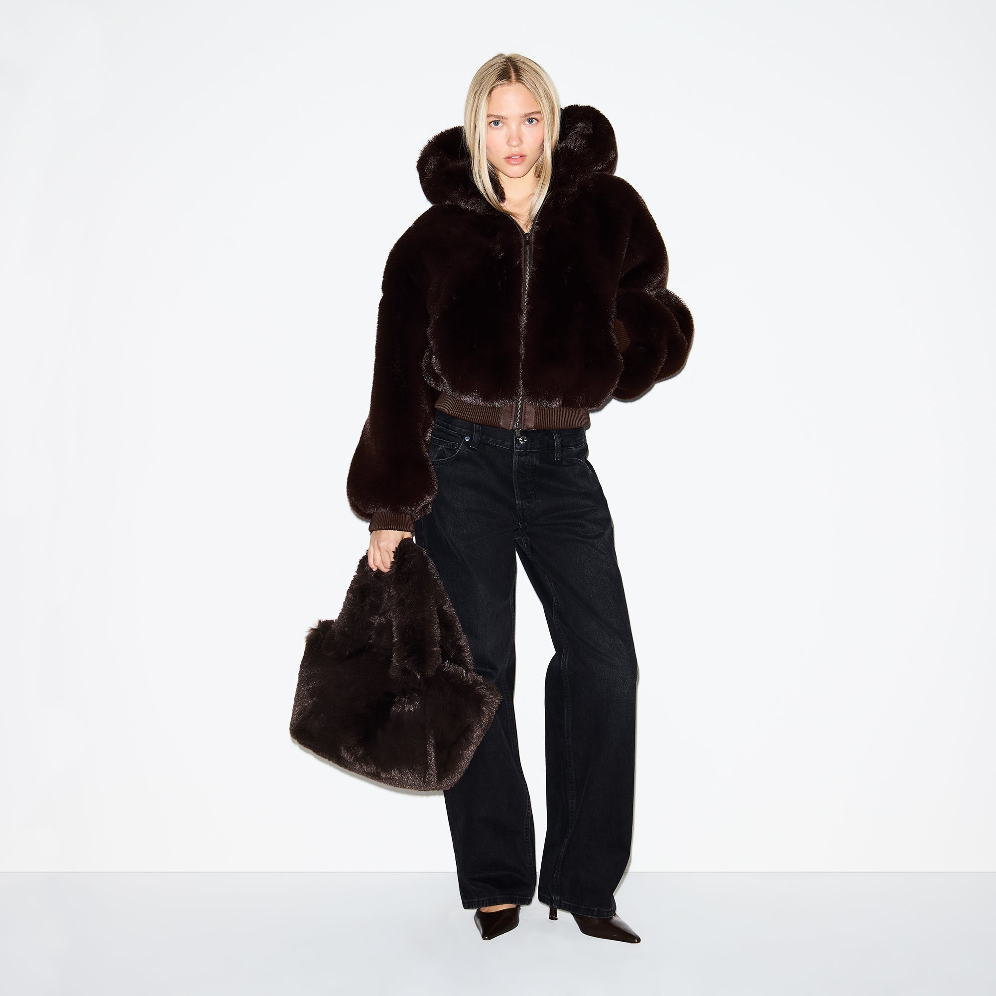 Faux Fur Mini Tote