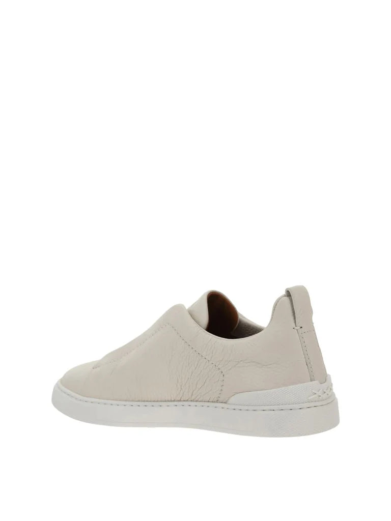 Zegna Men’s Suede Leather Slip-On Sneakers – Lightweight Flat Sole & Logo Insole | Italian Luxury