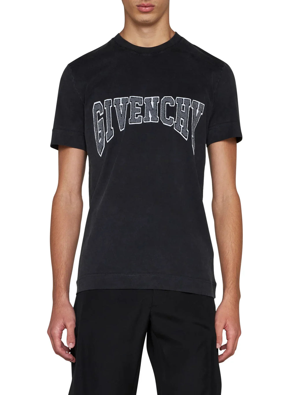 Givenchy Embroidered Logo  Patch T-Shirt in  Black