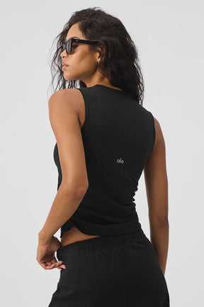 Ribbed En Pointe Tank