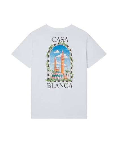 Casablanca Black Cotton Men T-Shirt with Tennis Club Print