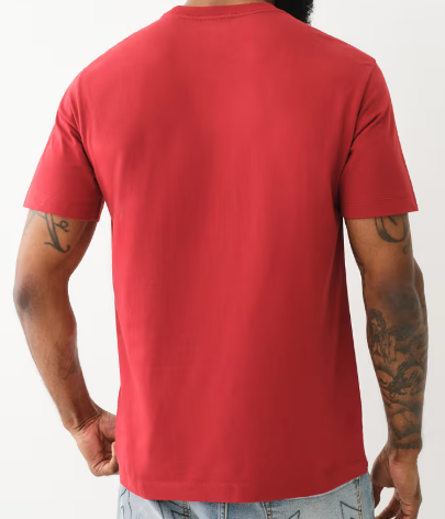 FLOCKED SPLIT BUDDHA FACE TEE