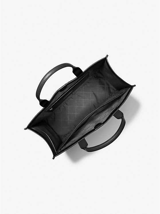 Cooper Logo Embossed Pebbled Leather Tote Bag