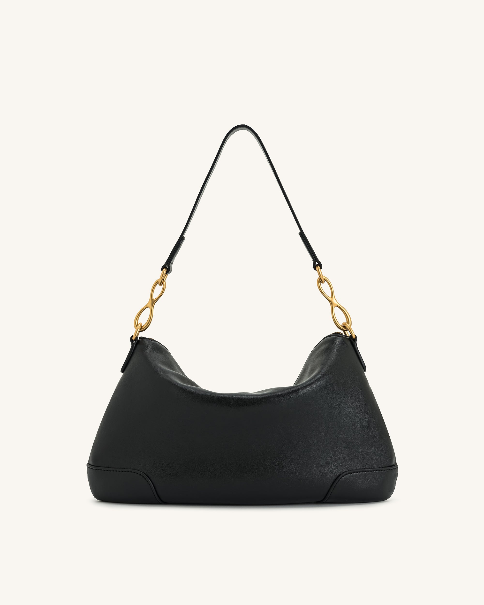 Jayla Metal Pendant Embellished Shoulder Bag - Blue Denim