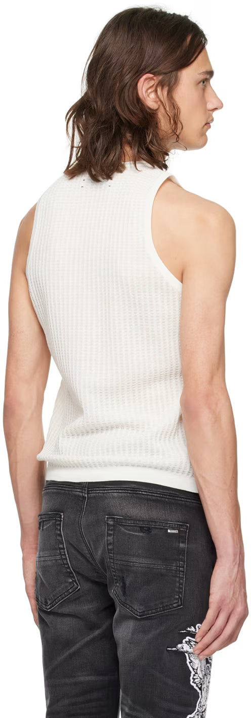 White Waffle Tank Top