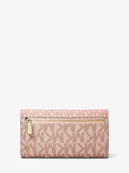 Jet Set Large Signature Logo Tri-Fold Wallet PWD BLSH MLT