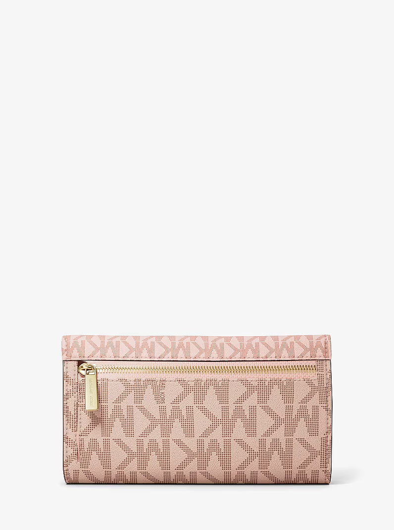 Jet Set Large Signature Logo Tri-Fold Wallet PWD BLSH MLT
