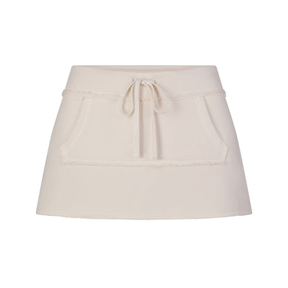 Drapey French Terry Mini Skirt