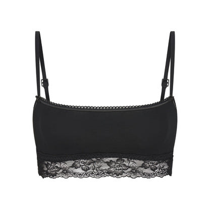 Lightweight Cotton Straight Neck Bralette