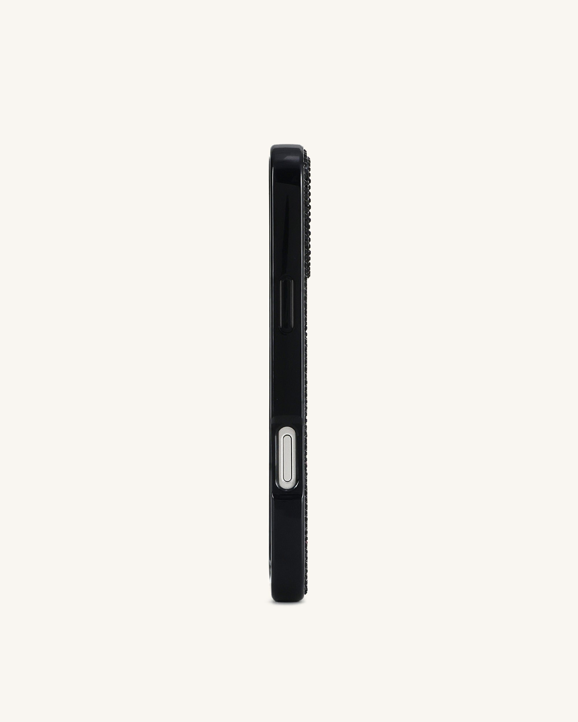 I Love Me Artificial Crystal Phone Case - Black