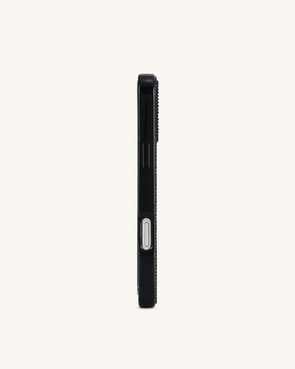 I Love Me Artificial Crystal Phone Case - Black