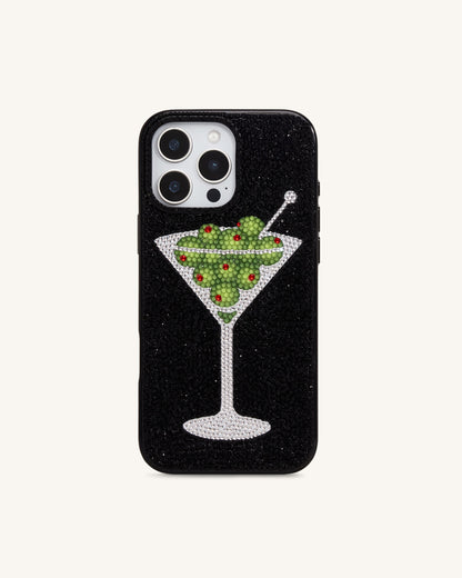 Olive Martini Artificial Crystal Phone Case - Pink