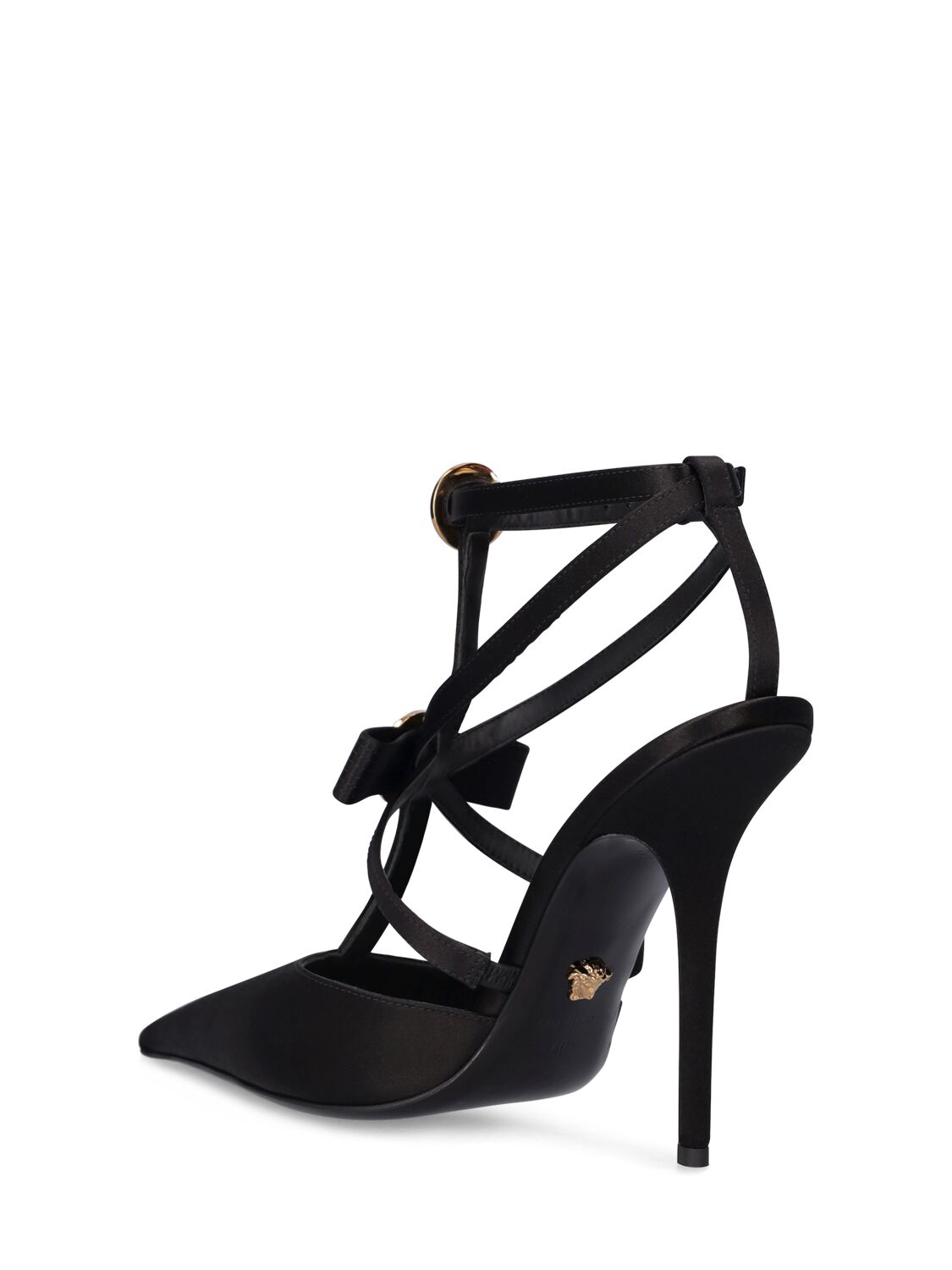 Versace 110mm Satin slingback heels