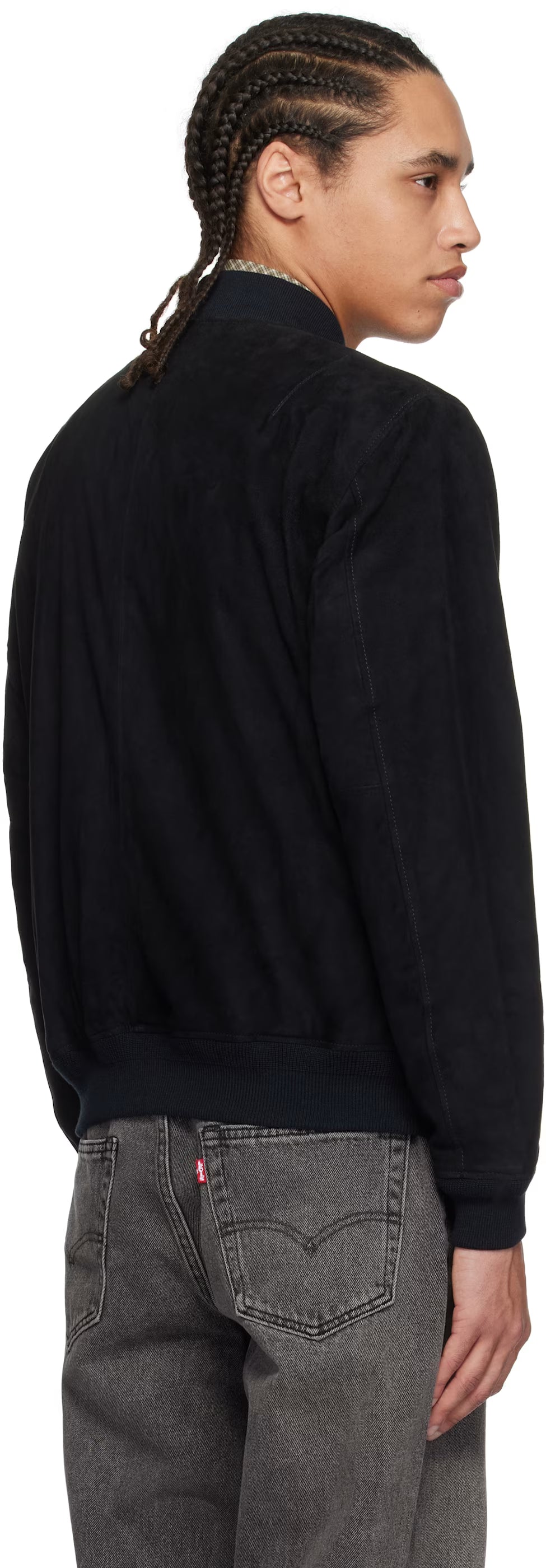 Polo Ralph Lauren Black Suede Bomber Jacket