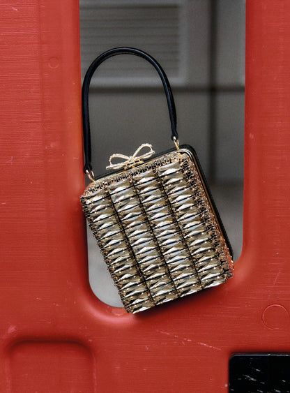 Gold Crystal Micro Bag