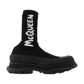 Alexander McQueen Men's Tread Slick Band Slip-On Sneakers – Noir