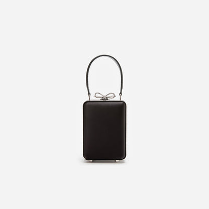 Black Satin Crystal Micro Bag