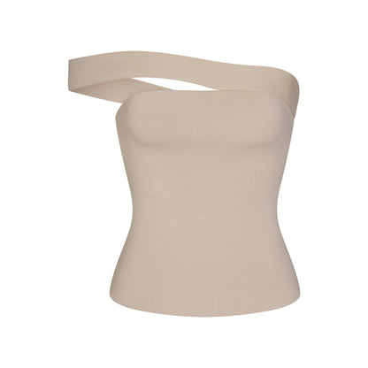 Cotton Jersey Asymmetrical Top