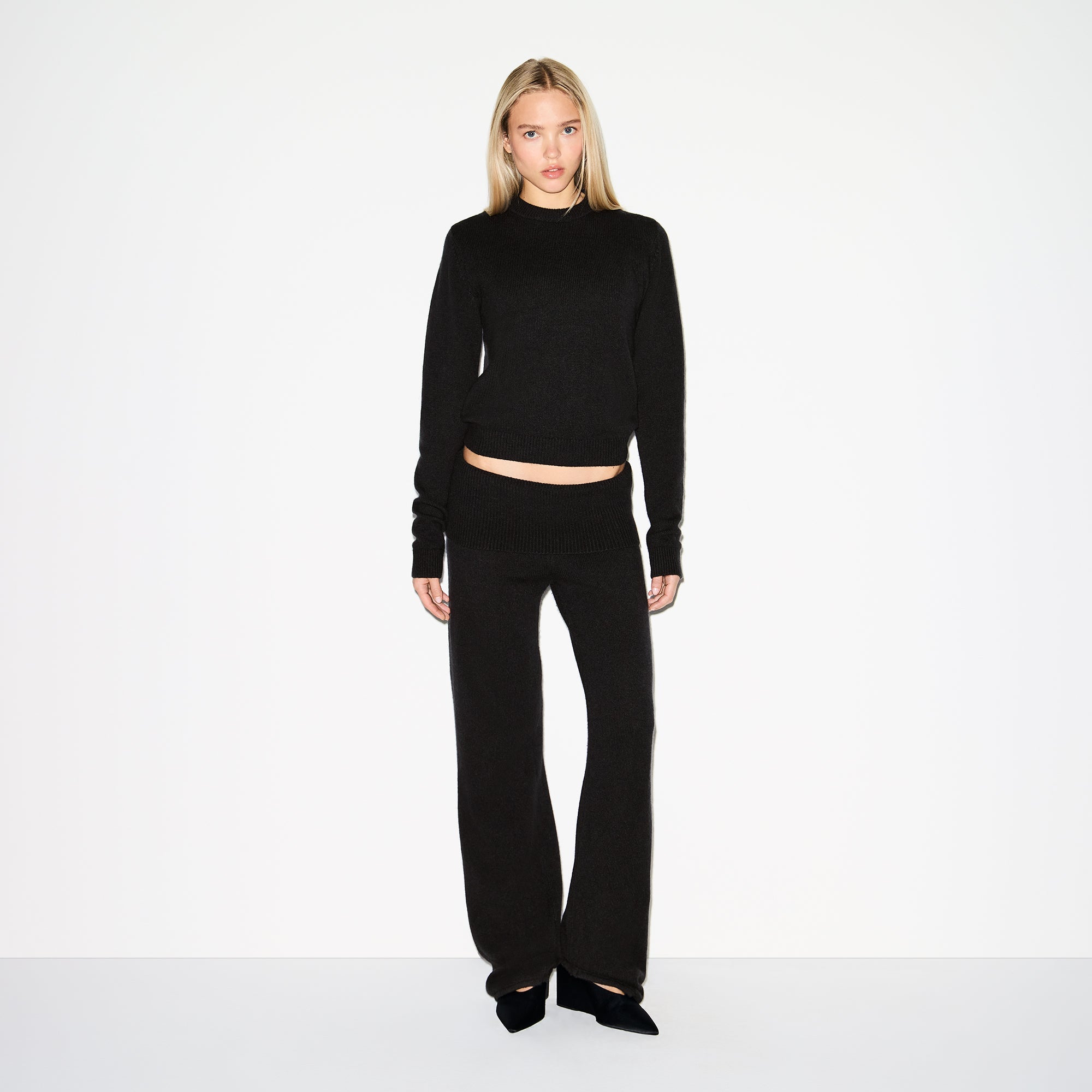 Wool Cashmere Foldover Pant