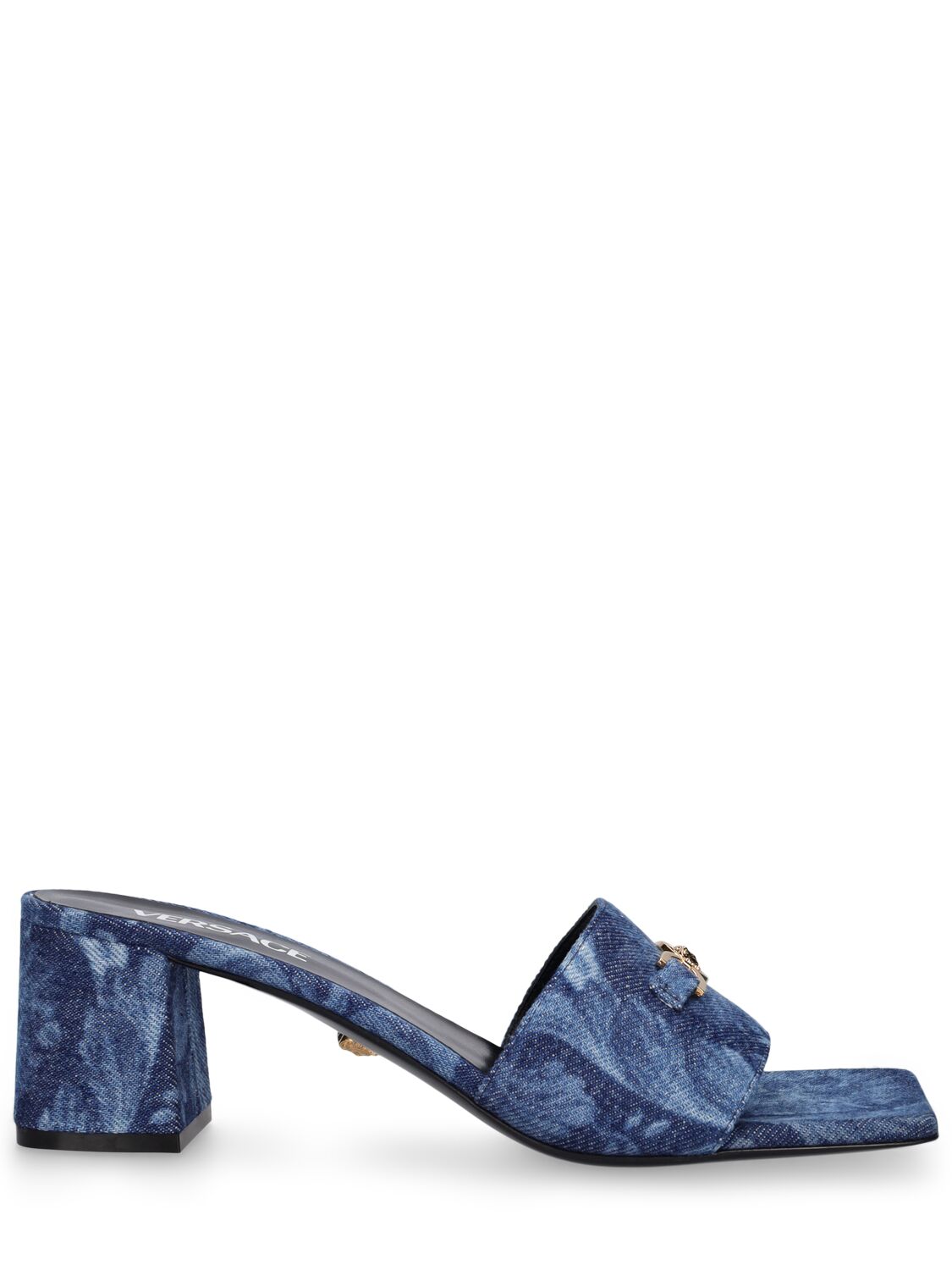 Versace Versace 55mm Denim mules - Size: UK 5 Sandals | Shop From The Mirage