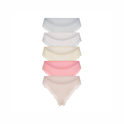 Fits Everybody Lace Cheeky Tanga 5-pack