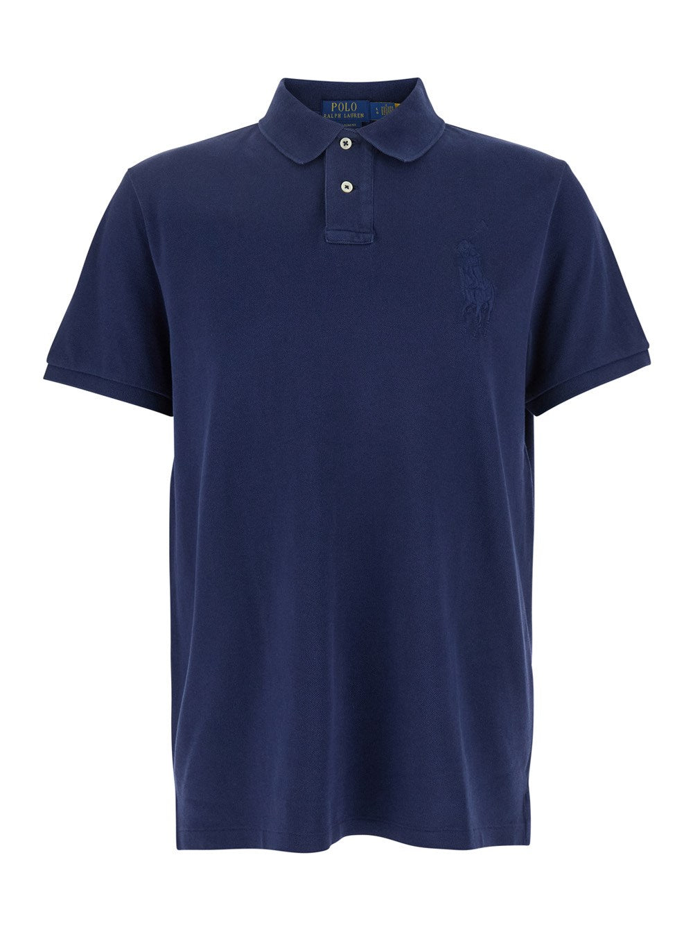 Polo ralph lauren Blue Polo Shirt with Large Pony Detail on the Front in Cotton Piquet Man
