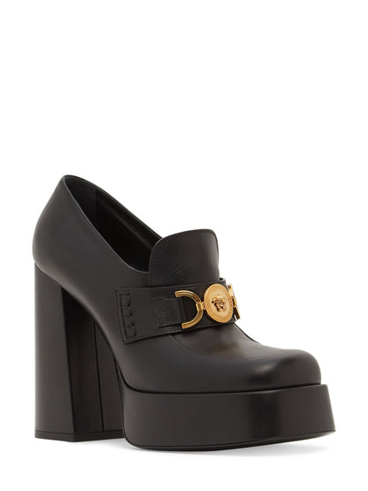 Versace Versace 120mm Leather loafers - Size: UK 4 Heels | Shop From The Mirage