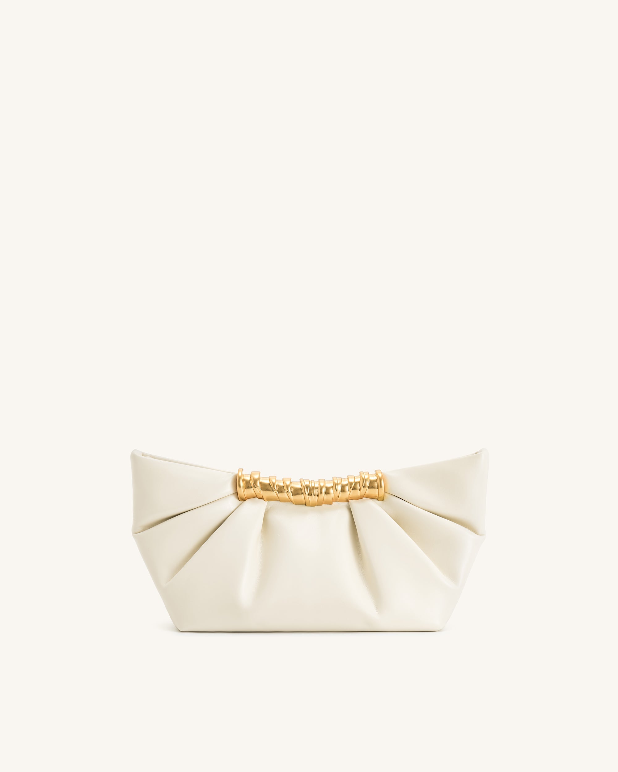 Leia Pleated Clutch - Black