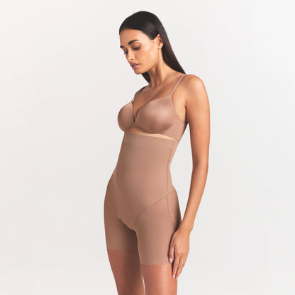 Power Mesh Shapewear Core Sculpt High-waisted Mid Thigh Short