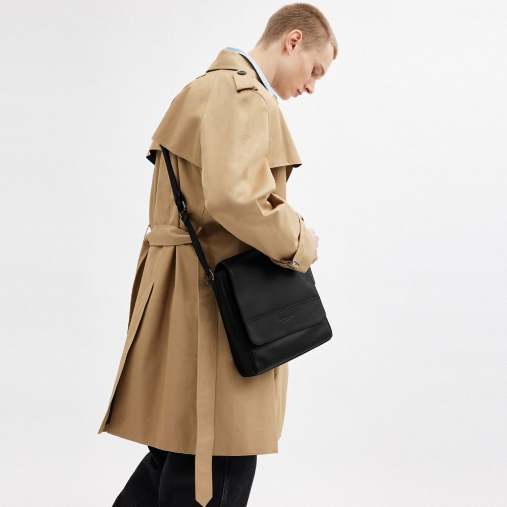 Houston Map Bag In Signature Leather