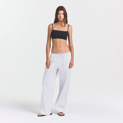 Cotton Poplin Sleep Straight Leg Pant