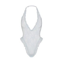 Stretch Lace Deep Plunge Teddy