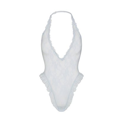 Stretch Lace Deep Plunge Teddy