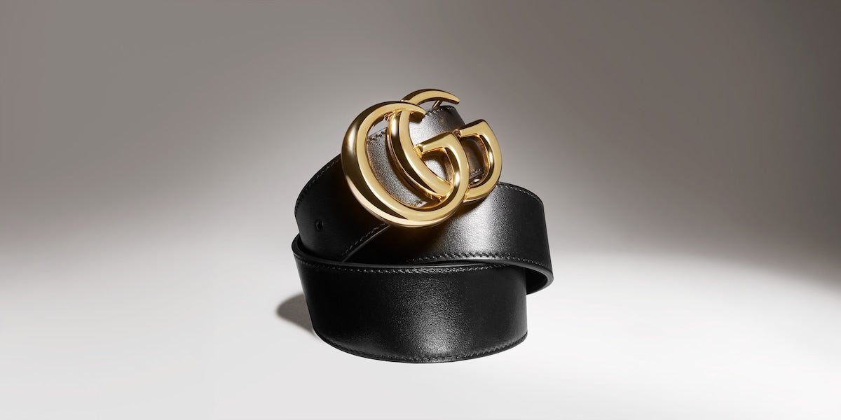 GG Marmont wide belt with shiny buckle